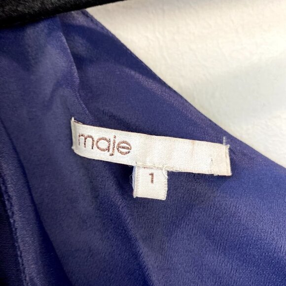 Maje Asymmetrical One Shoulder Dress S - Picture 2 of 13